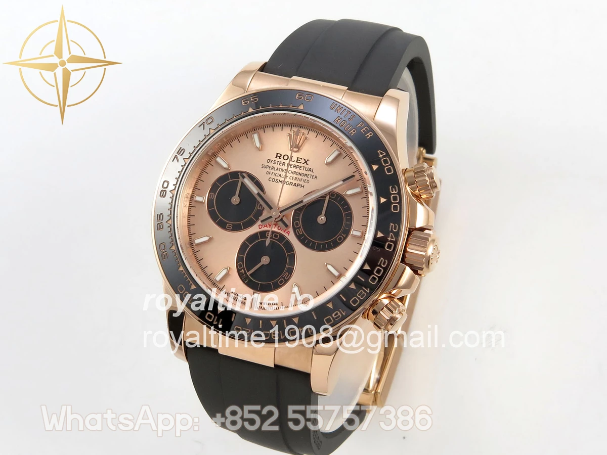 Rolex Daytona 126515 TMF RG/Black Dial on Oysterflex Strap DD4131(162g) - Image 3