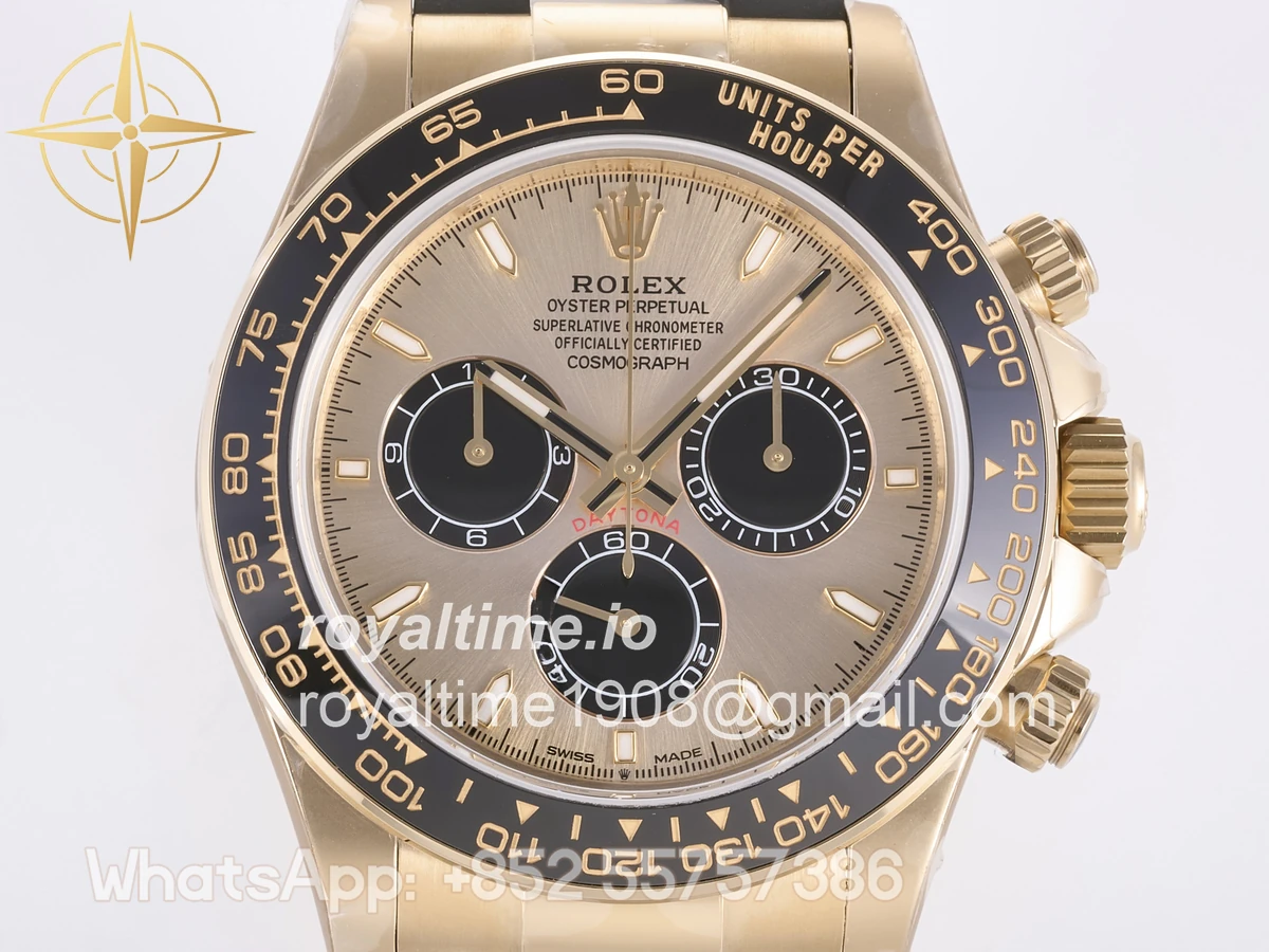 Rolex Daytona 126518 3BF YG/Black Dial Sticks Markers on Oysterflex Strap Weighted 160g - Image 3