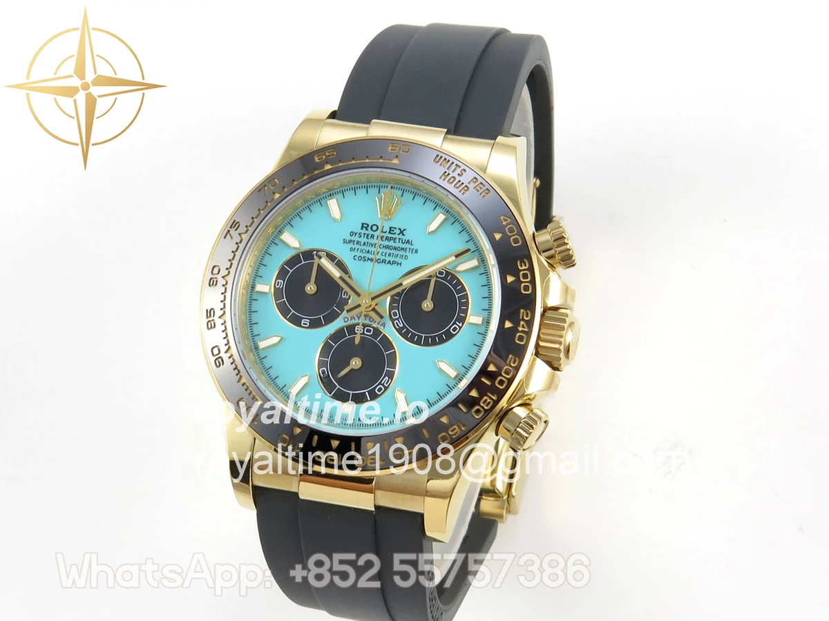 Rolex Daytona 126518 AVF Tiffany Blue Dial on Oysterflex Strap DD4131 (Mod) - Image 3
