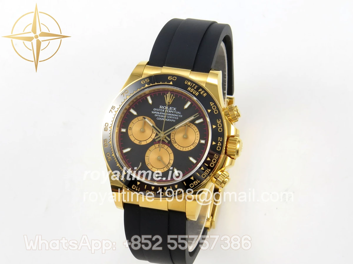 Rolex Daytona 126518 BTF Black/YG Dial on Oysterflex Strap DD4131 (Weighted) 162g - Image 3
