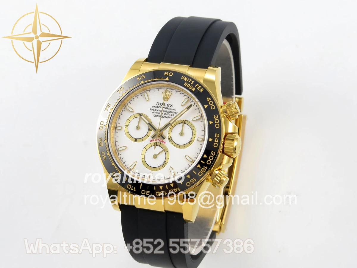 Rolex Daytona 126518 BTF White Dial on Oysterflex Strap DD4131 (Weighted) 162g - Image 3