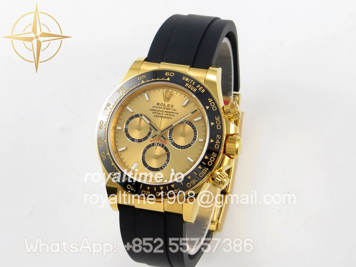 Rolex Daytona 126518 BTF YG Dial on Oysterflex Strap DD4131 (Weighted) 162g - Image 3