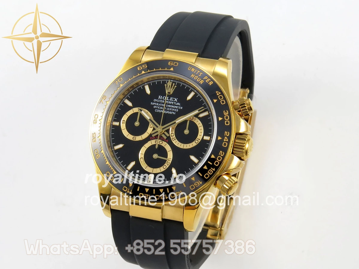 Rolex Daytona 126518 QF Black Dial on Oysterflex Strap JH4131 V18 (Free Sprung) Weighted 157g - Image 3
