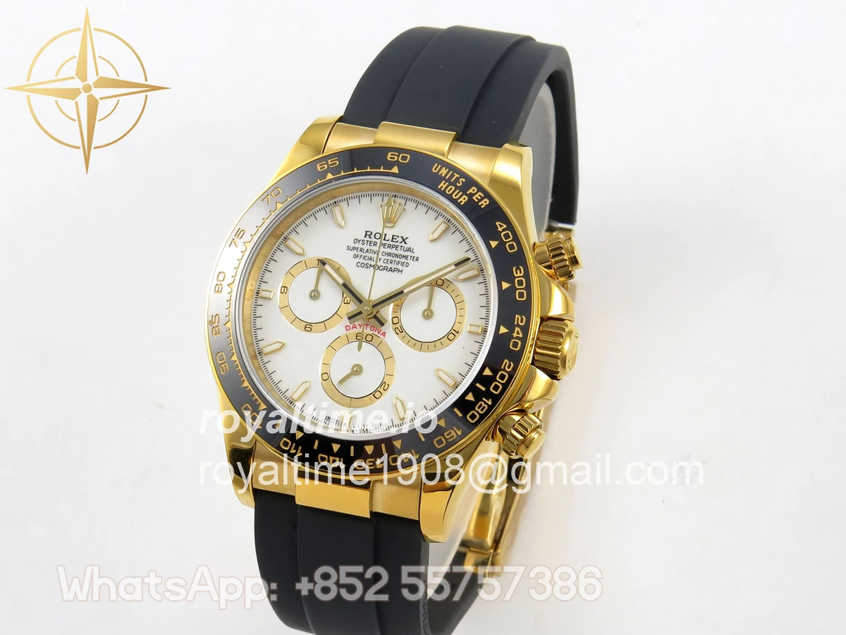 Rolex Daytona 126518 QF White Dial on Oysterflex Strap JH4131 V18 (Free Sprung) Weighted 157g - Image 3