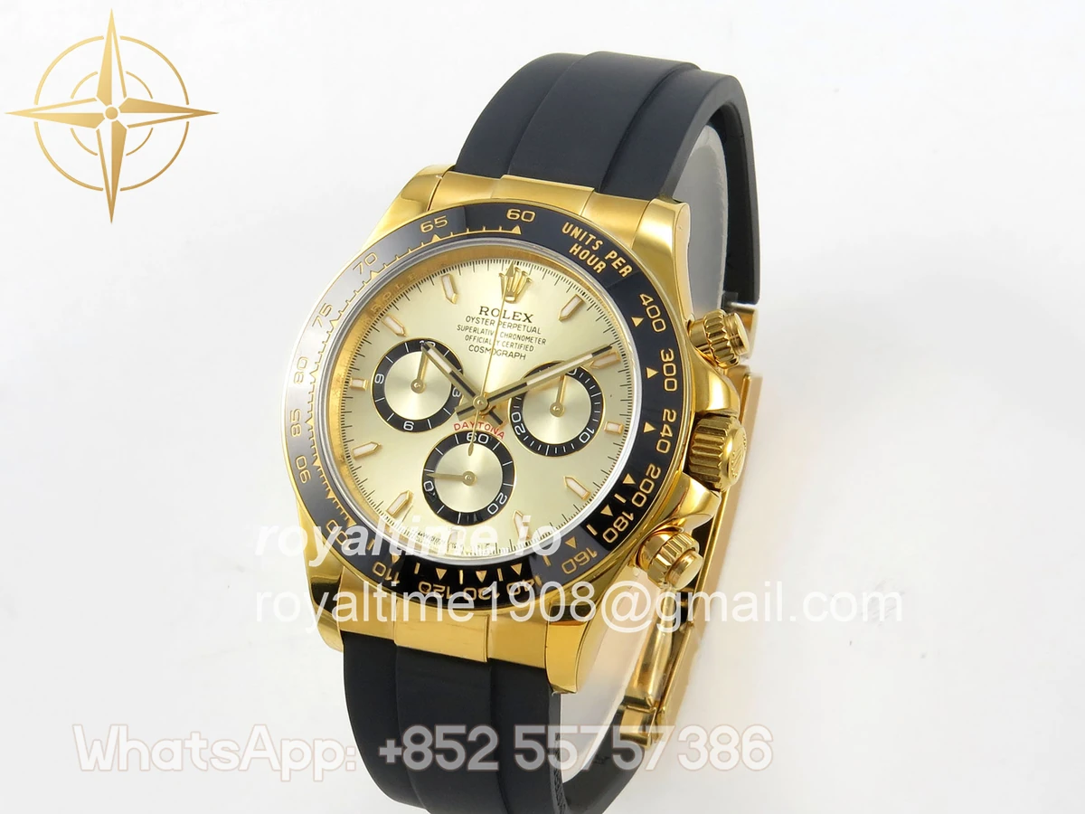 Rolex Daytona 126518 QF YG Dial on Oysterflex Strap JH4131 V18 (Free Sprung) Weighted 157g - Image 3