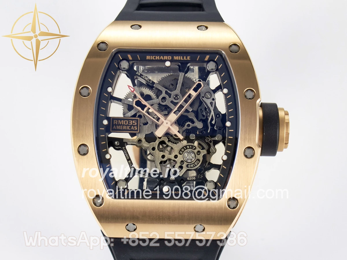 Richard Mille RM035-02 RG SONIC Skeleton Dial on Black Rubber Strap RMUL1 - Image 3