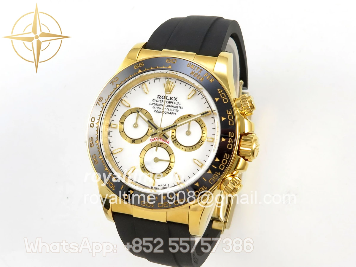 Rolex Daytona 126518 TMF White Dial on Oysterflex Strap DD4131(162g) - Image 3