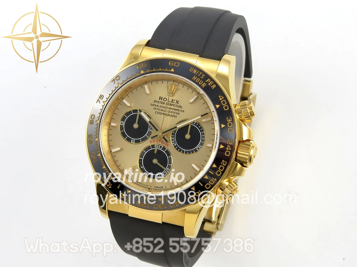Rolex Daytona 126518 TMF YG/Black Dial on Oysterflex Strap DD4131(162g) - Image 3
