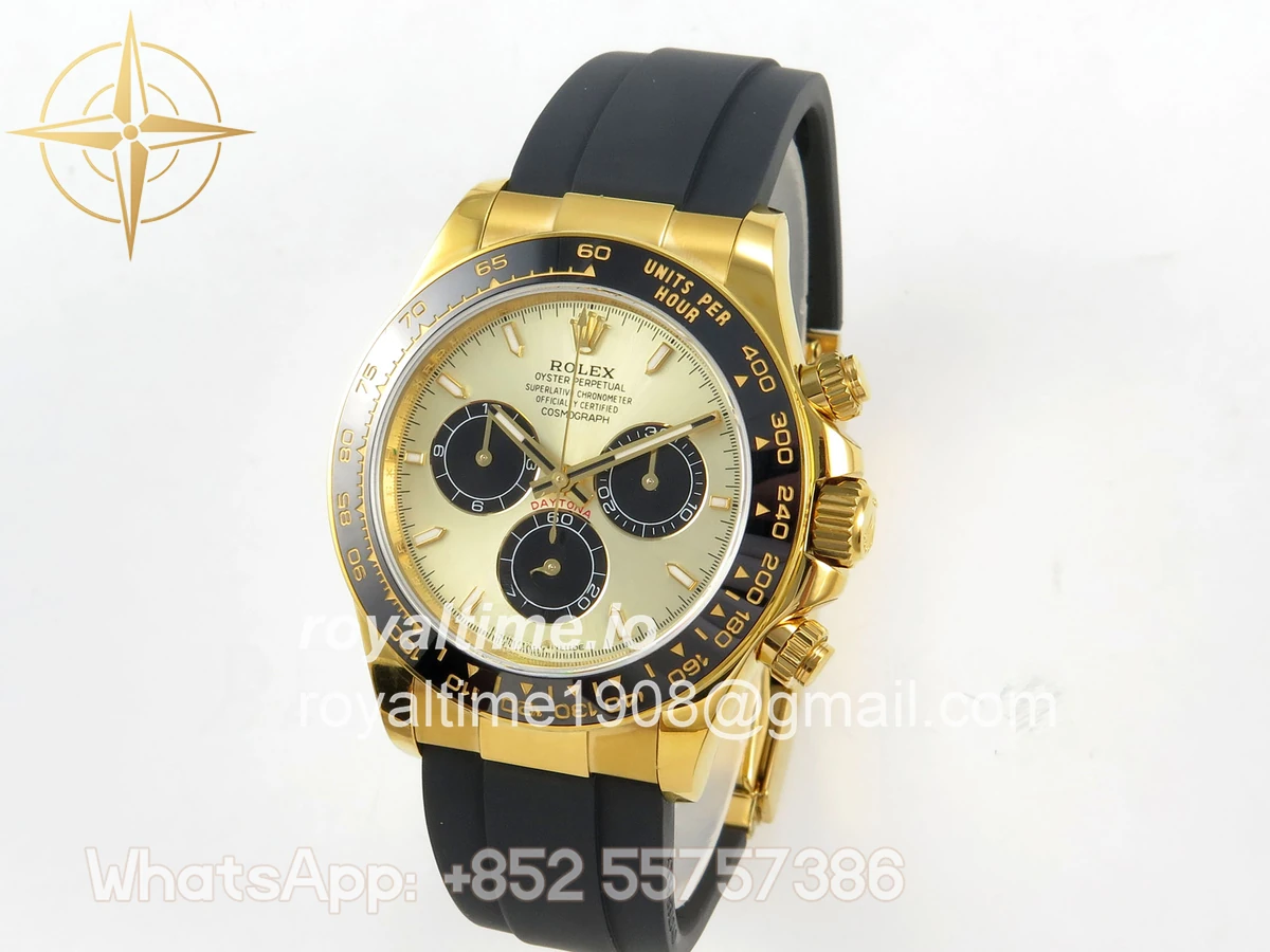 Rolex Daytona 126518 UFO YG/Black Stick Dial on Oysterflex Strap UF4131 - Image 3