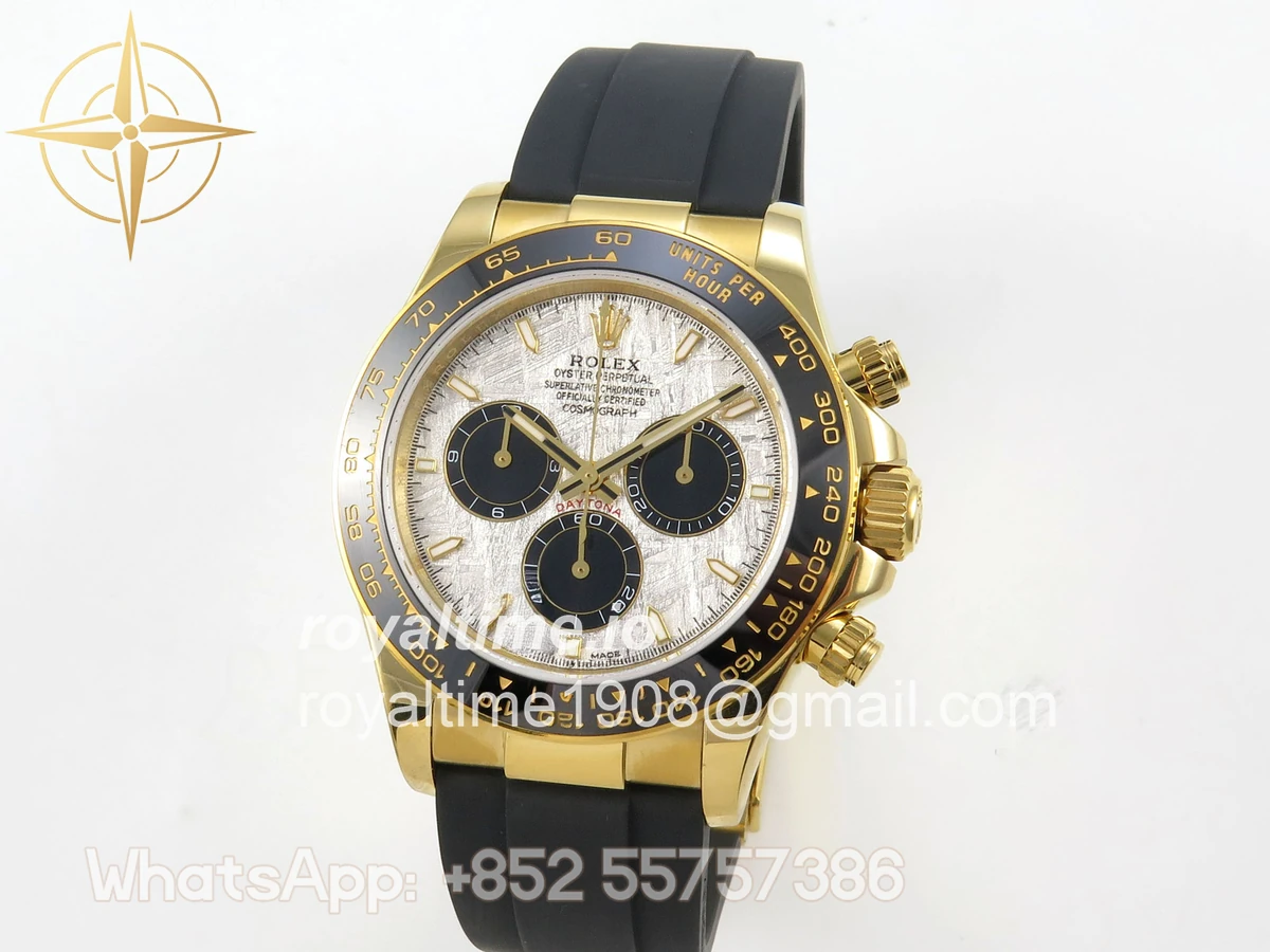 Rolex Daytona 126518 YG 3CF Meteorite Dial on Oysterflex Strap DD4131 (Gain Weight) - Image 3