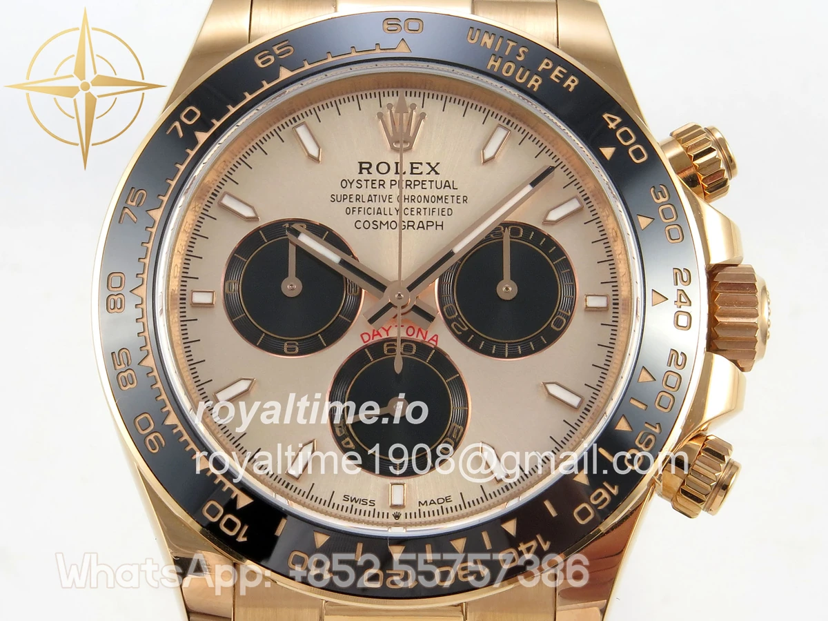 Rolex Daytona 126515 RG Clean Plus 904L Steel RG/Black Dial on Oysterflex Strap DD4131 - Image 3
