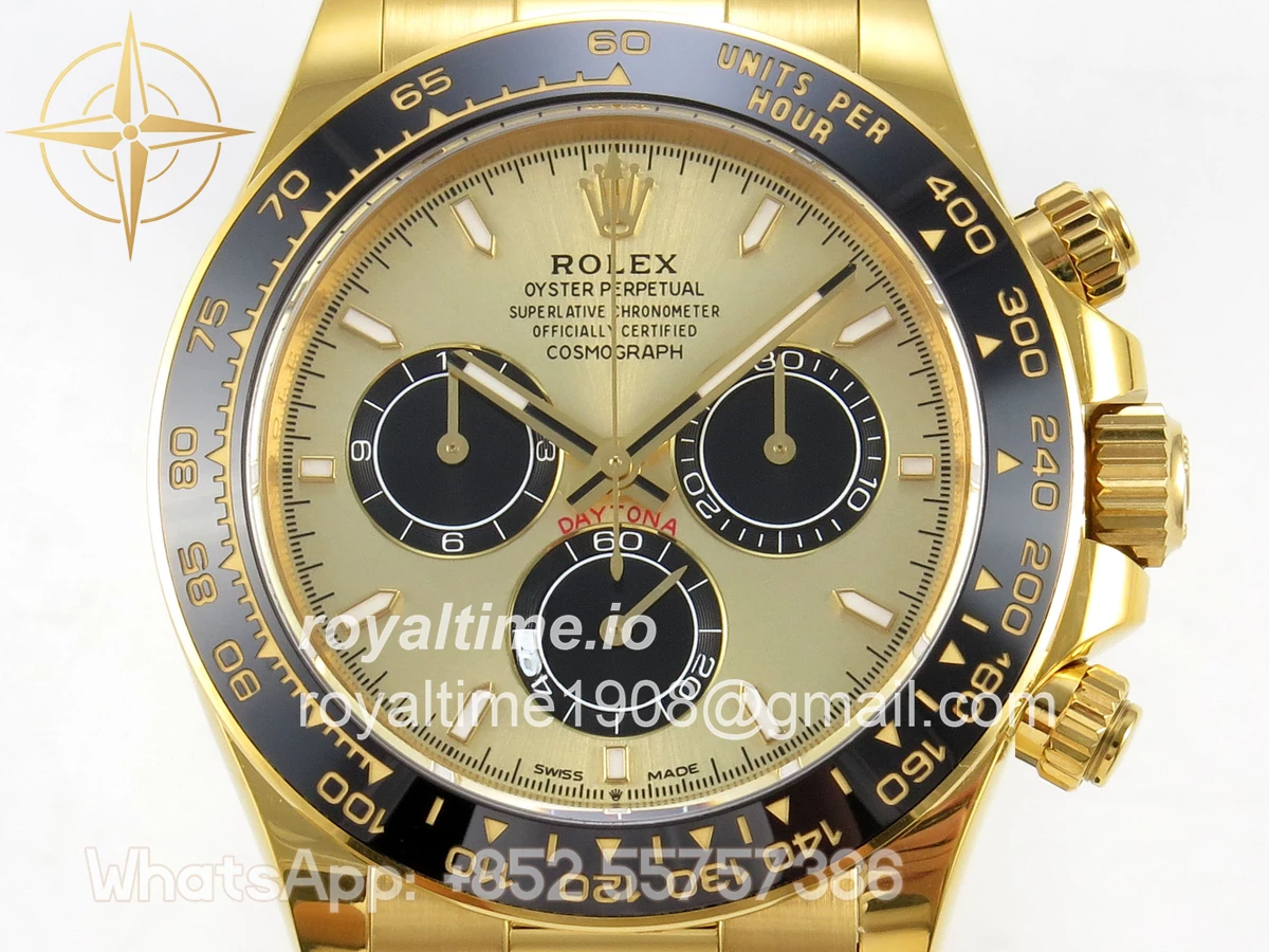 Rolex Daytona 126518 YG Clean Plus YG/Black Dial on Black Rubber Strap DD4131 - Image 3