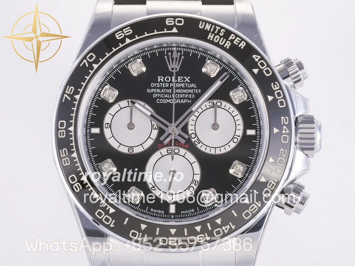 Rolex Daytona 126519 3BF Black/Silver Diamonds Dial Sticks Markers on Oysterflex Strap Weighted 160g - Image 3