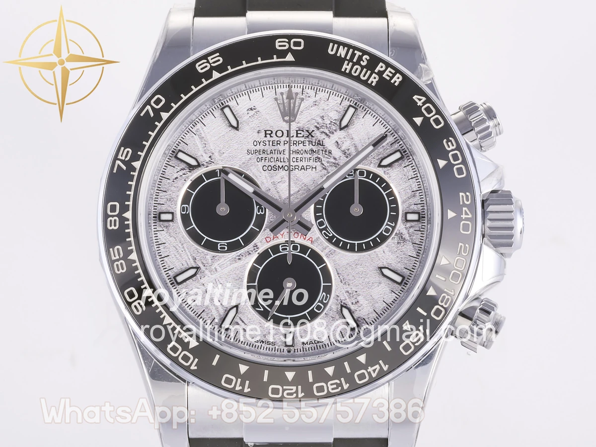 Rolex Daytona 126519 3BF Real Meteorite Dial Sticks Markers on Oysterflex Strap Weighted 160g - Image 3