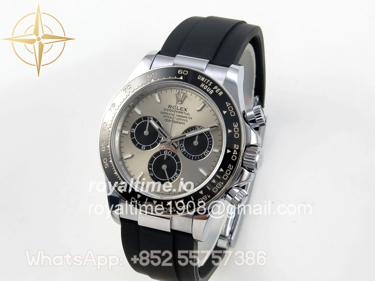 Rolex Daytona 126519 QF Gray/Black Dial on Oysterflex Strap JH4131 V18 (Free Sprung) Weighted 157g - Image 3