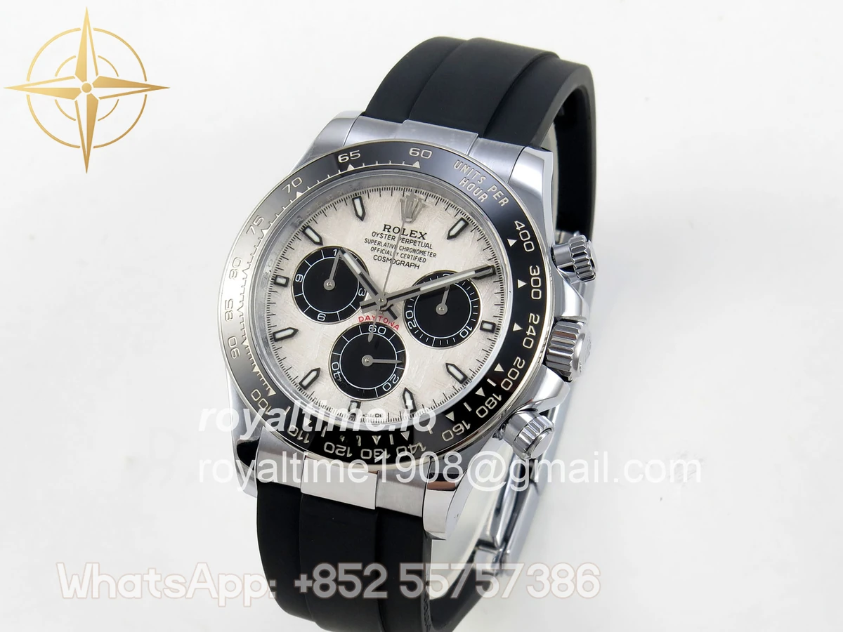 Rolex Daytona 126519 QF Meteorite Dial on Oysterflex Strap JH4131 V18 Weighted (Free Sprung) Weighted 157g - Image 3