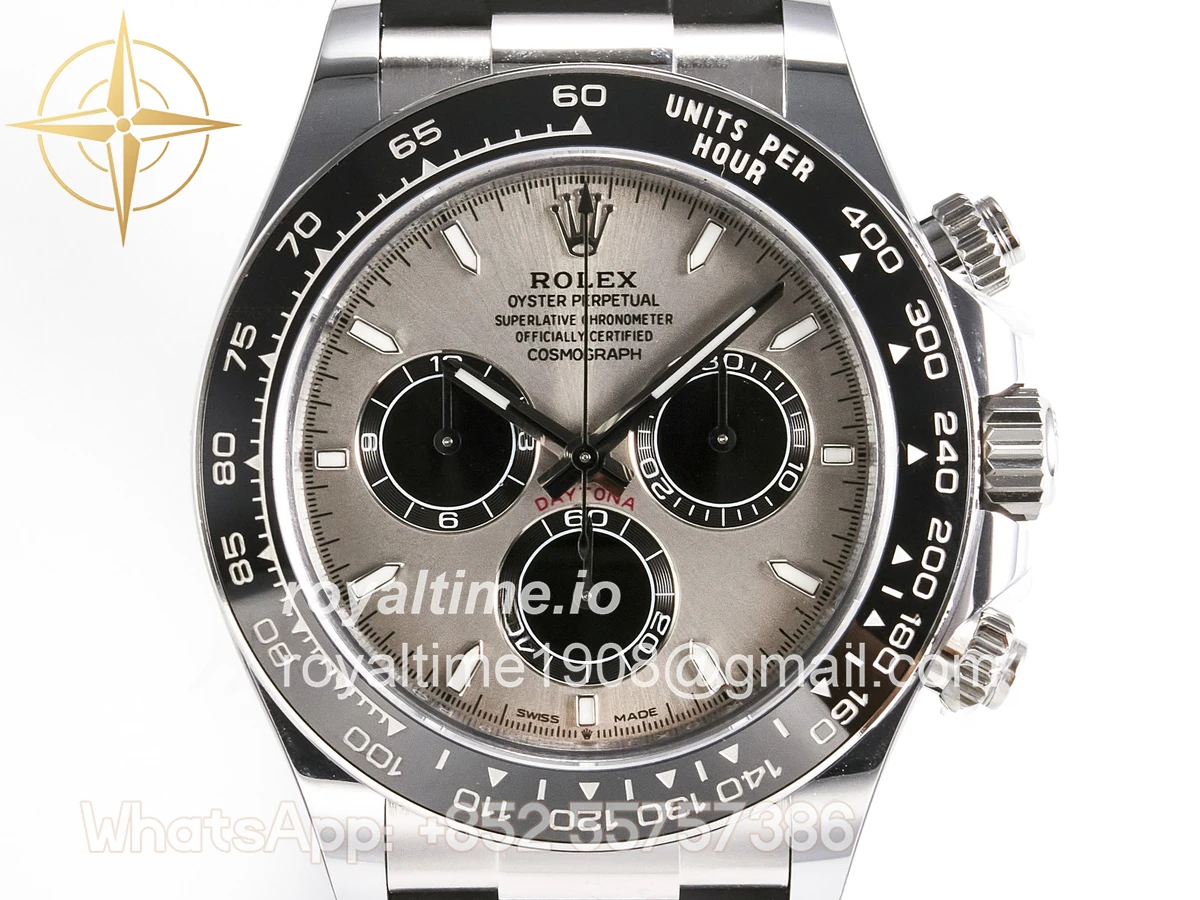 Rolex Daytona 126519 SS ARF Silver/Black Stick Dial on Oysterflex Strap DD4131 V2 (Weighted) - Image 3