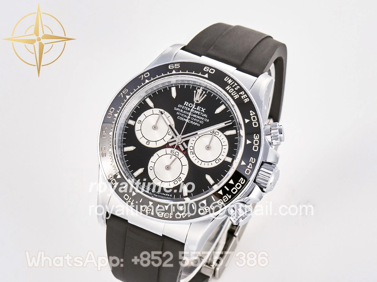 Rolex Daytona 126519 TMF Black/Silver Dial on Oysterflex Strap DD4131 - Image 3