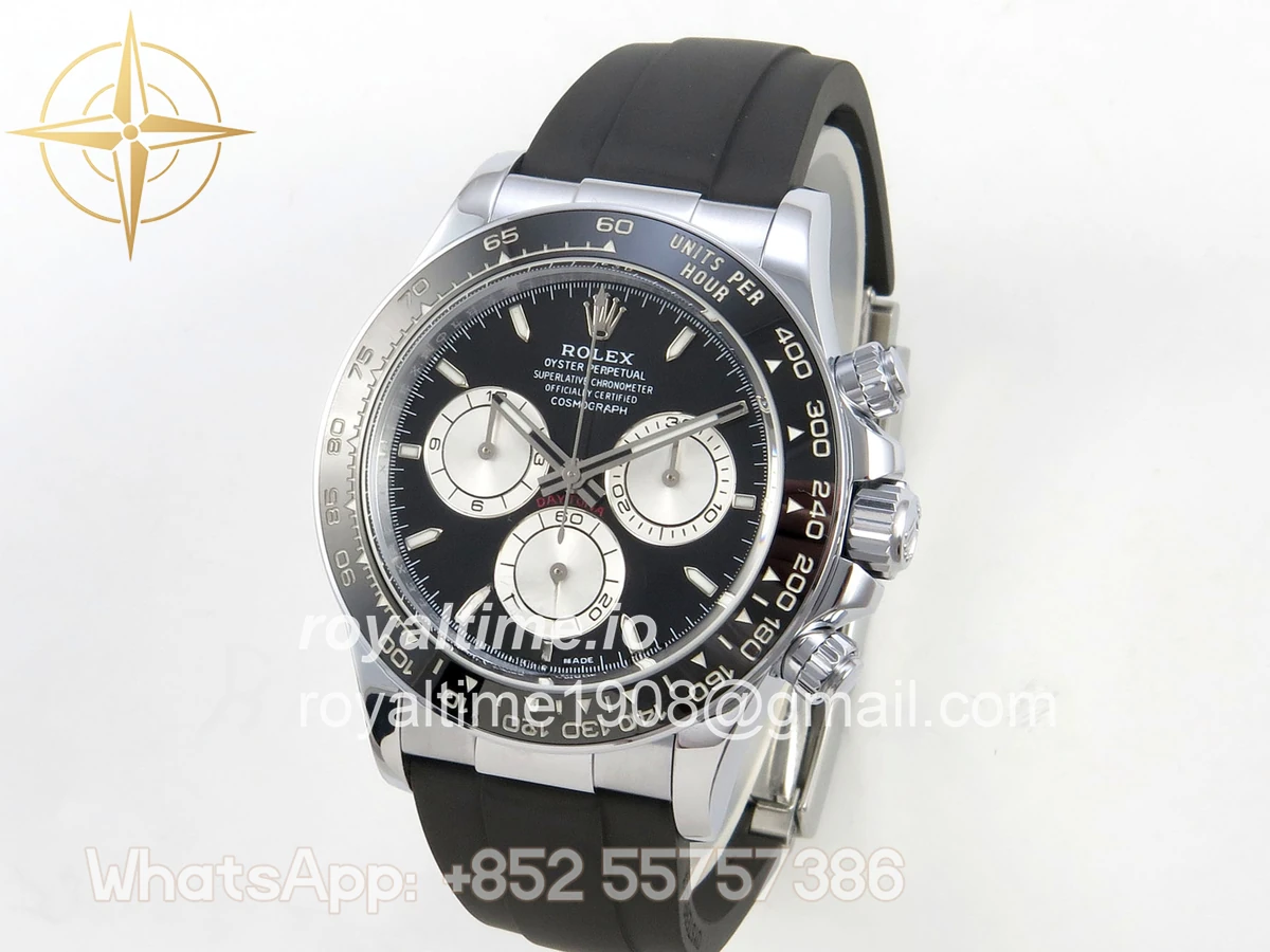 Rolex Daytona 126519 TMF Black/Silver Dial on Oysterflex Strap DD4131(162g) - Image 3