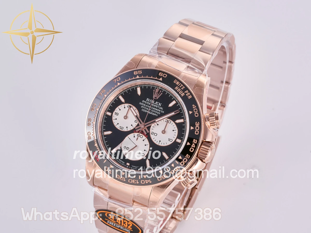 Rolex Daytona 126525 LN Le Mans QF on RG Bracelet JH4132 Free Sprung (Weighted) 175g - Image 3