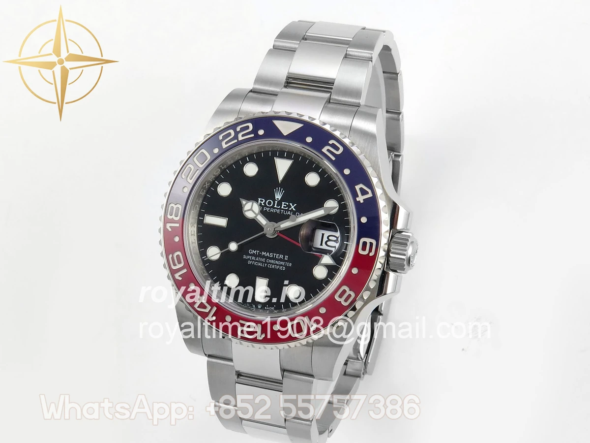 Rolex GMT-Master II 126710 BLRO 904L SS VSF Black Dial On Oyster Bracelet DD3285 CHS V3 - Image 3