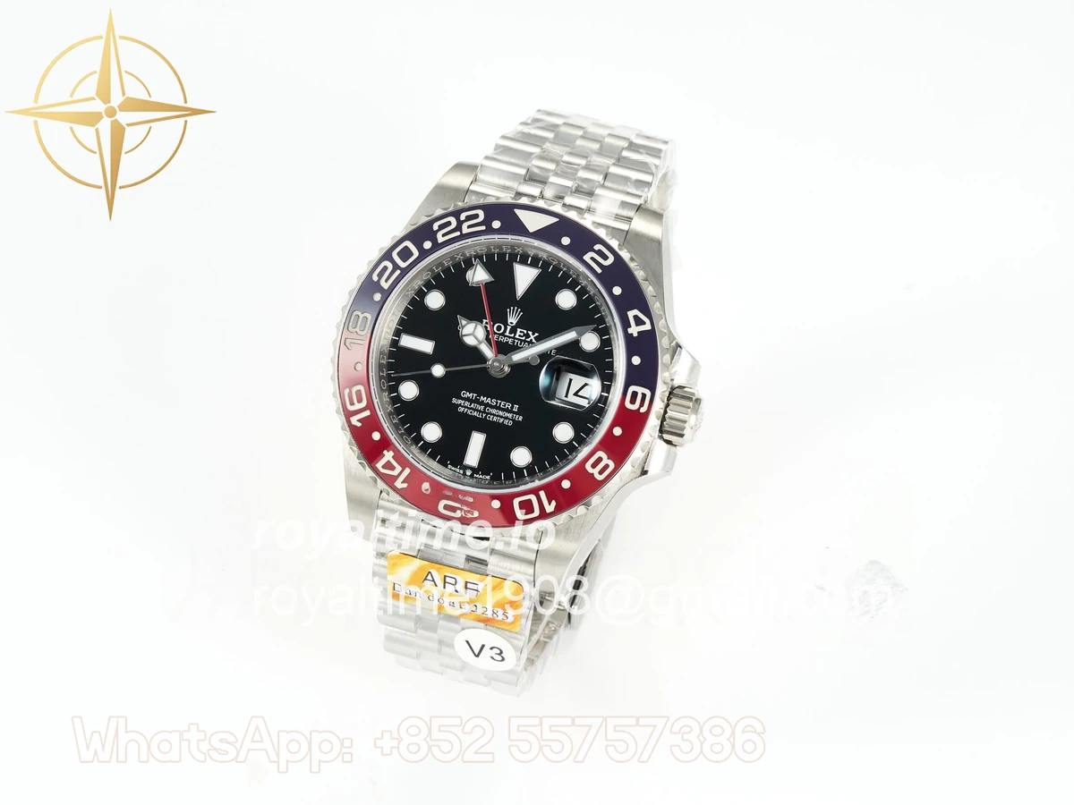 Rolex GMT-Master II 126710 Blue/Red Ceramic ARF on Jubilee Bracelet DD3285 CHS V3 - Image 3