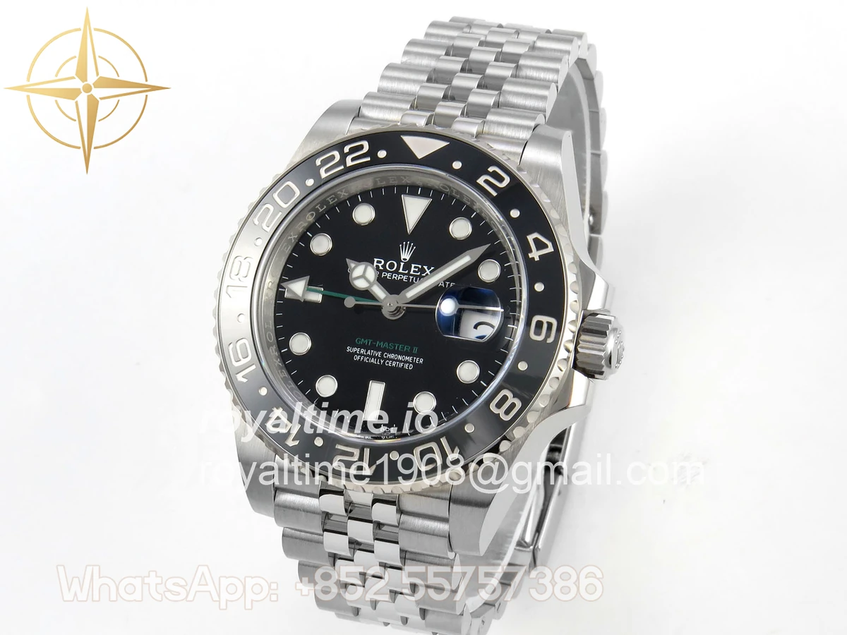 Rolex GMT-Master II 126710 GRNR Black/Gray 904L SS VF Black Dial On Jubilee Bracelet DD3285 CHS - Image 3
