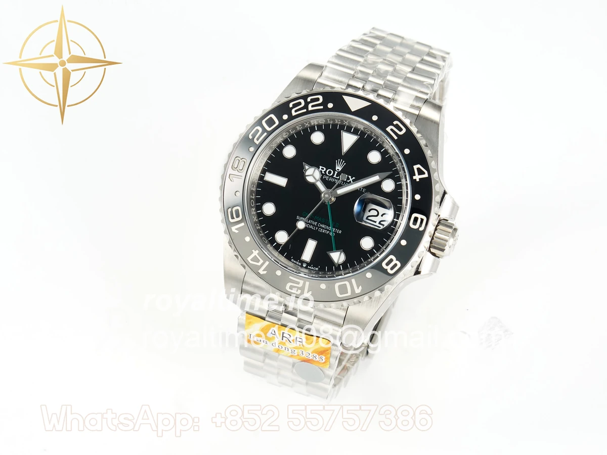 Rolex GMT-Master II 126710 GRNR Black/Gray Ceramic ARF on Jubilee Bracelet DD3285 CHS V3 - Image 3