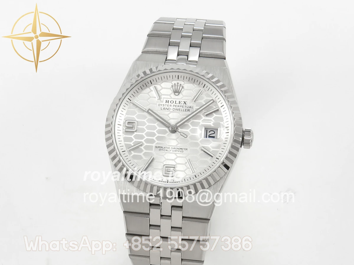 Rolex Land Dweller 127334 DIWF White Dial on SS Bracelet A7135 - Image 3