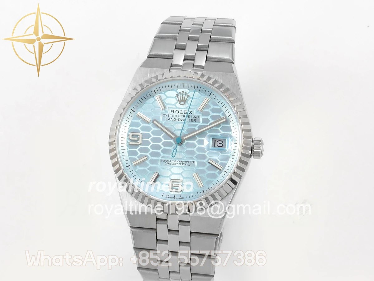 Rolex Land Dweller 127336 DIWF Ice Blue Dial on SS Bracelet A7135 - Image 3