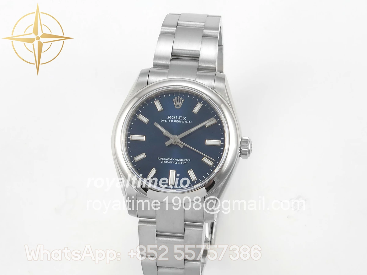 Rolex Oyster Perpetual 31mm 277200 DIWF Deep Blue Dial on SS Bracelet A2232 - Image 3