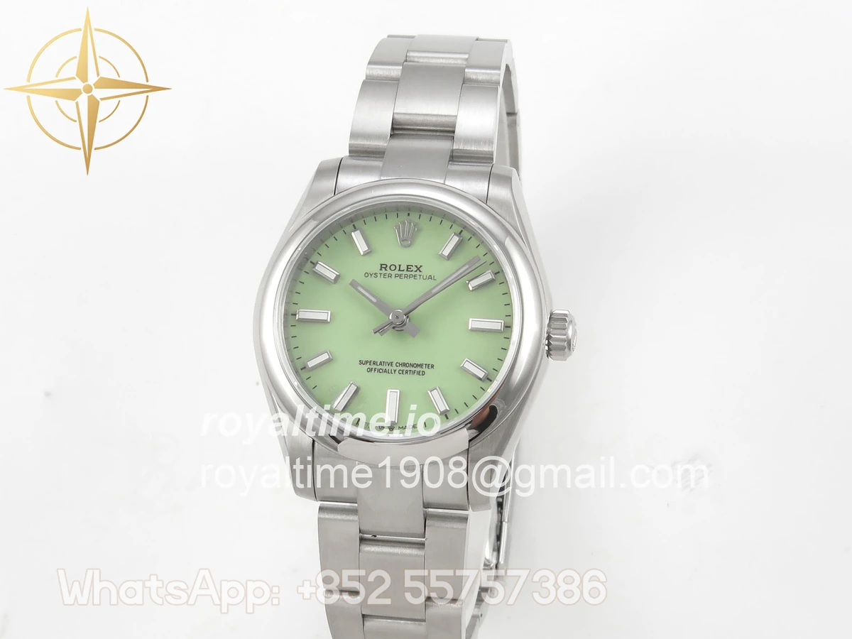 Rolex Oyster Perpetual 31mm 277200 DIWF Pistachio Dial on SS Bracelet A2232 - Image 3