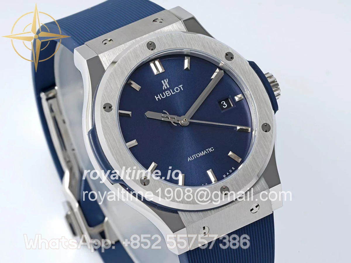 Hublot Classic Fusion Automatic 42mm Blue Dial on Rubber Strap - Image 3