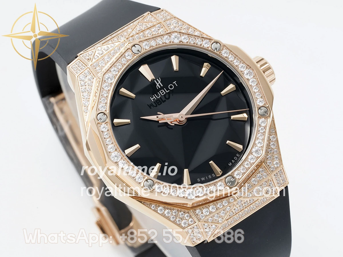 Hublot Classic Fusion Orlinski King Gold Alternative Pave 40mm Black Dial - Image 3