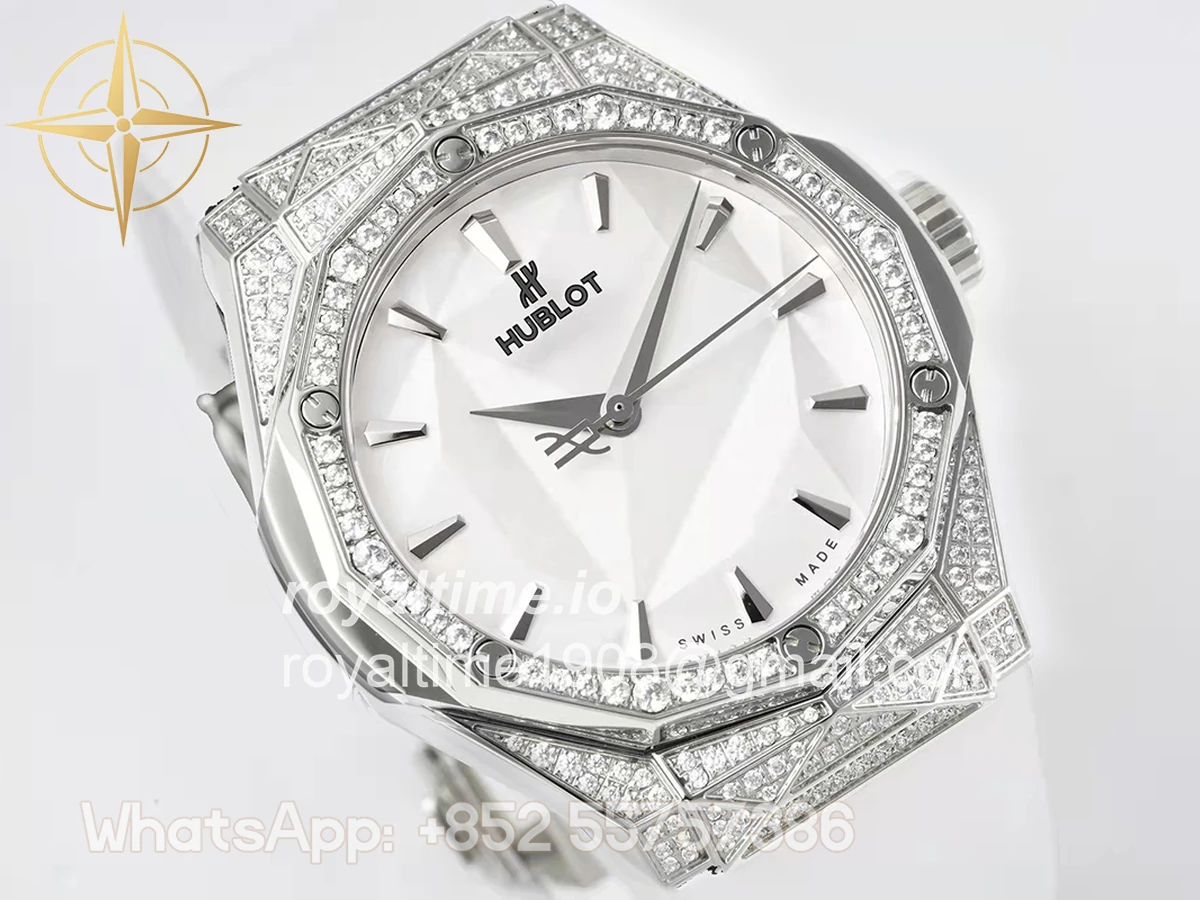 Hublot Classic Fusion Orlinski Titanium White Alternative Pave 40mm White Dial - Image 3