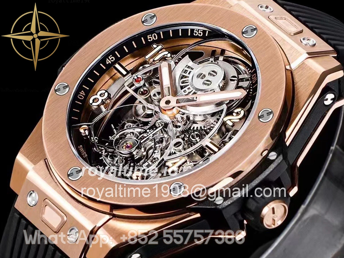 Hublot Classic Fusion Tourbillon 45mm Skeleton Dial in Rose Gold - Image 3