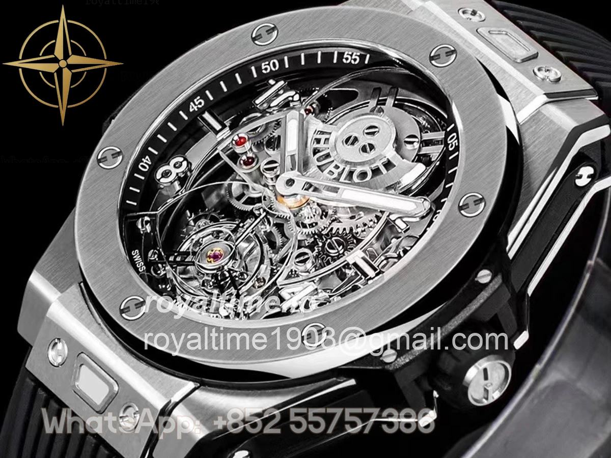 Hublot Classic Fusion Tourbillon 45mm Skeleton Dial in Steel - Image 3