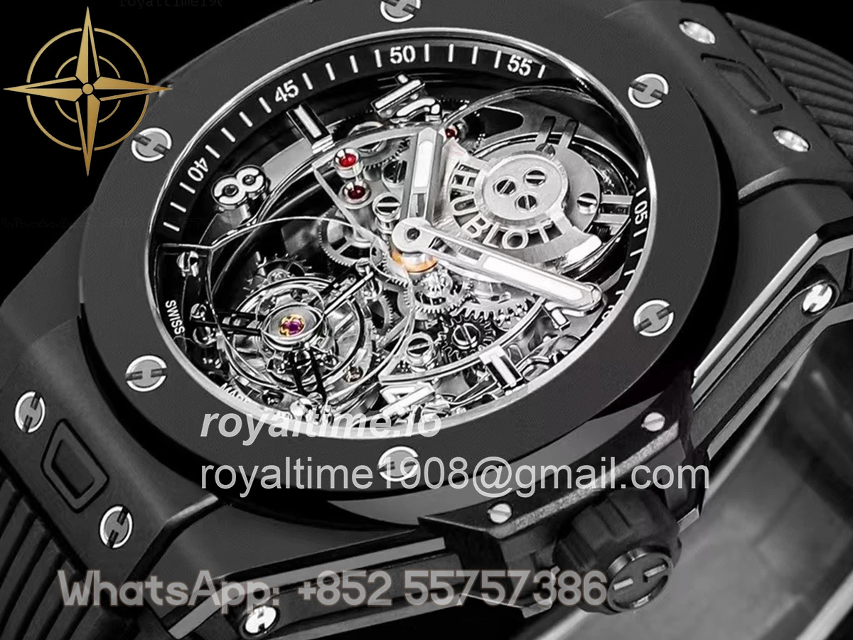 Hublot Classic Fusion Tourbillon 45mm with Ceramic Bezel Skeleton Dial in Ceramic - Image 3