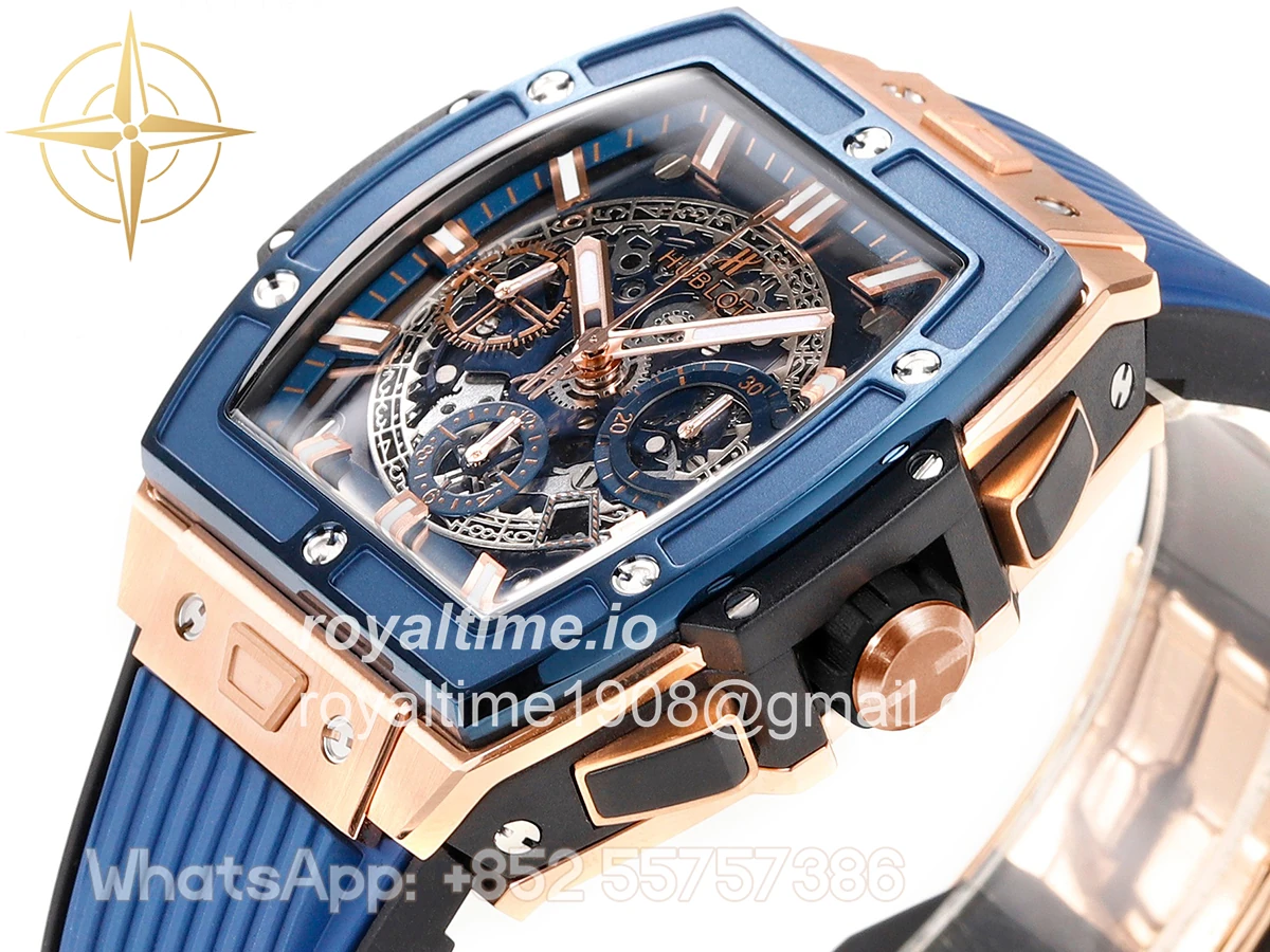 Hublot Spirit of Big Bang King Gold Blue Ceramic 42mm - Image 3