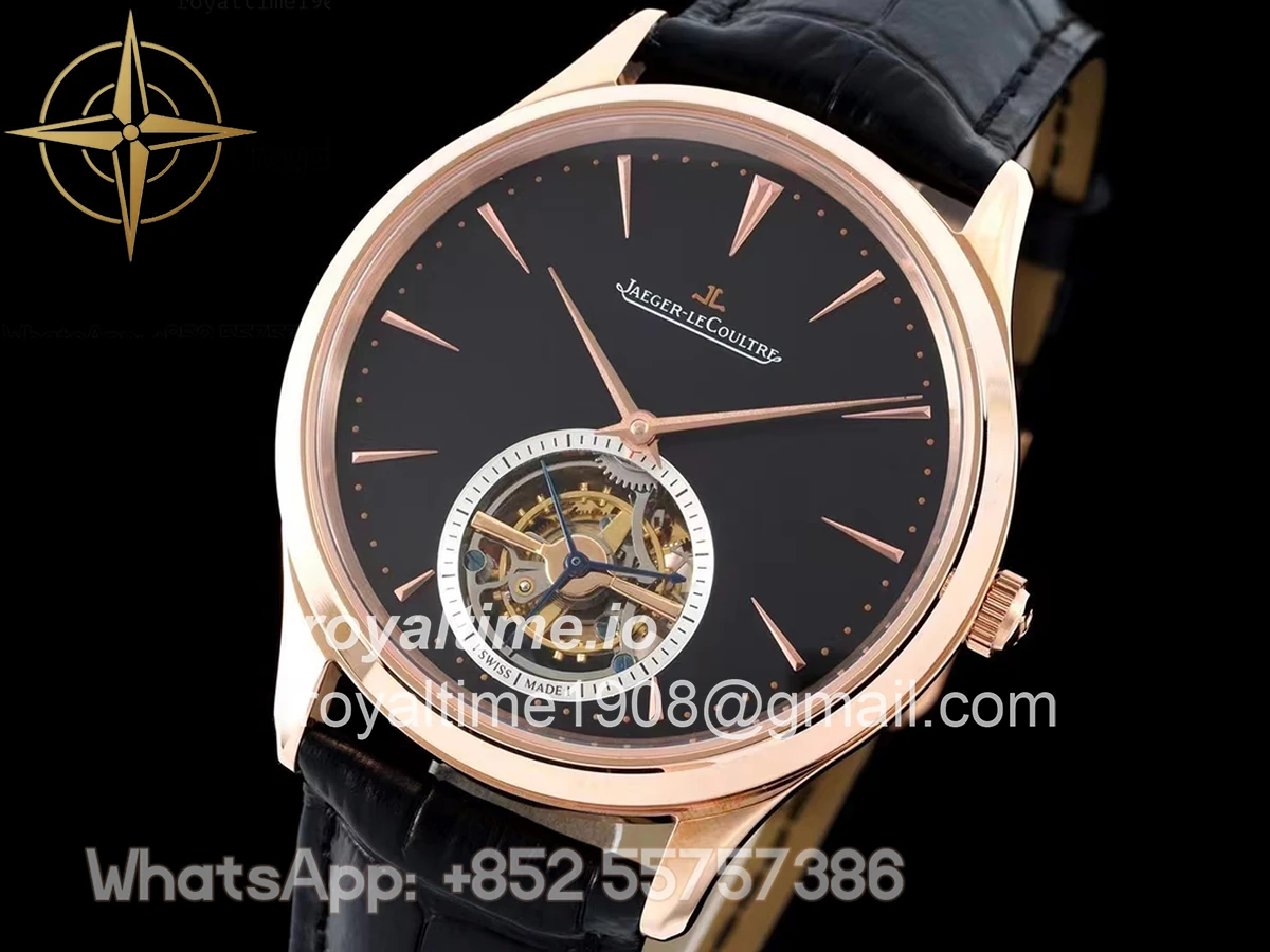 Jaeger-LeCoultre Master Control Tourbillon Black Dial in Rose Gold - Image 3