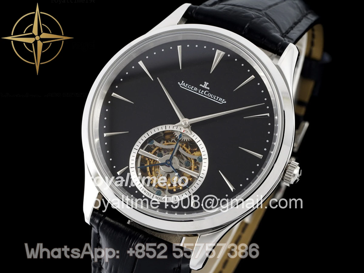 Jaeger-LeCoultre Master Control Tourbillon Black Dial in Steel - Image 3