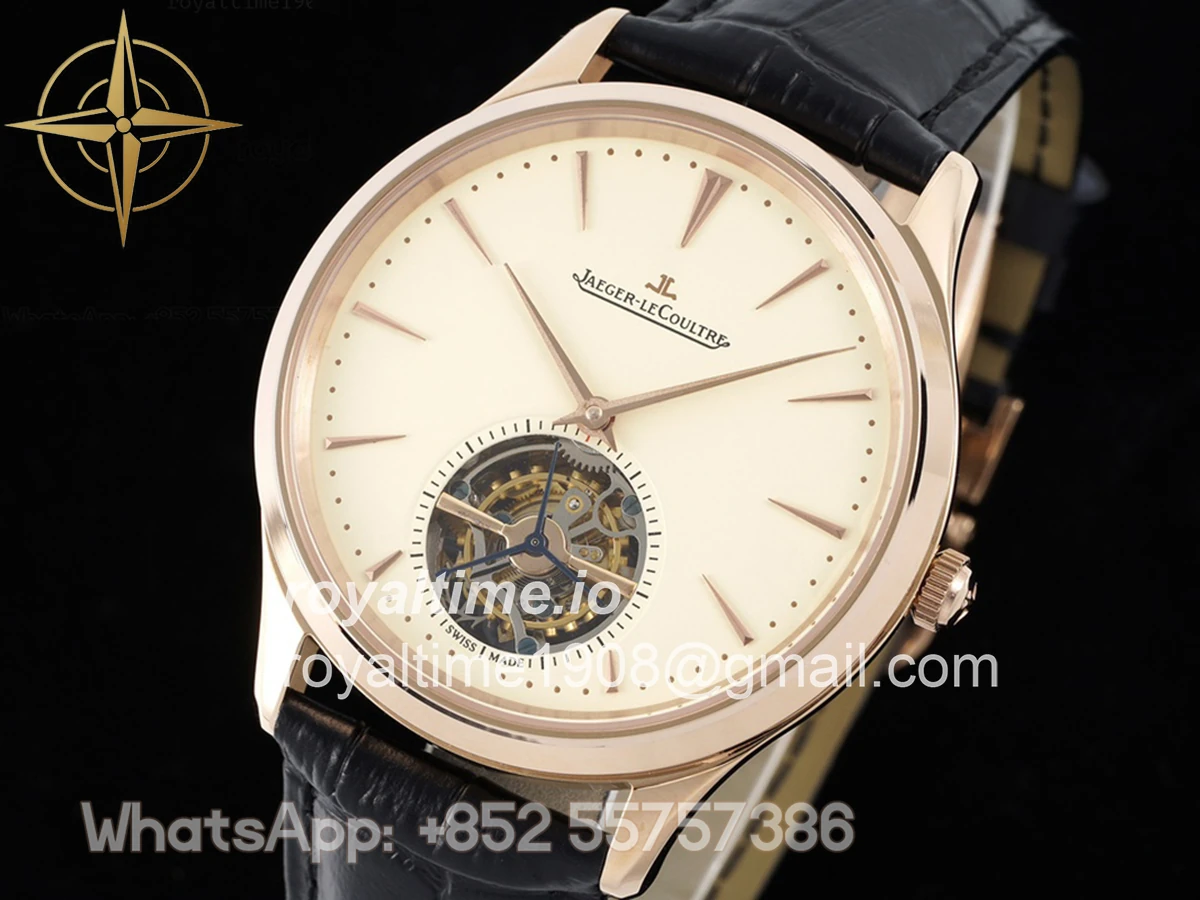 Jaeger-LeCoultre Master Control Tourbillon White Dial in Rose Gold - Image 3