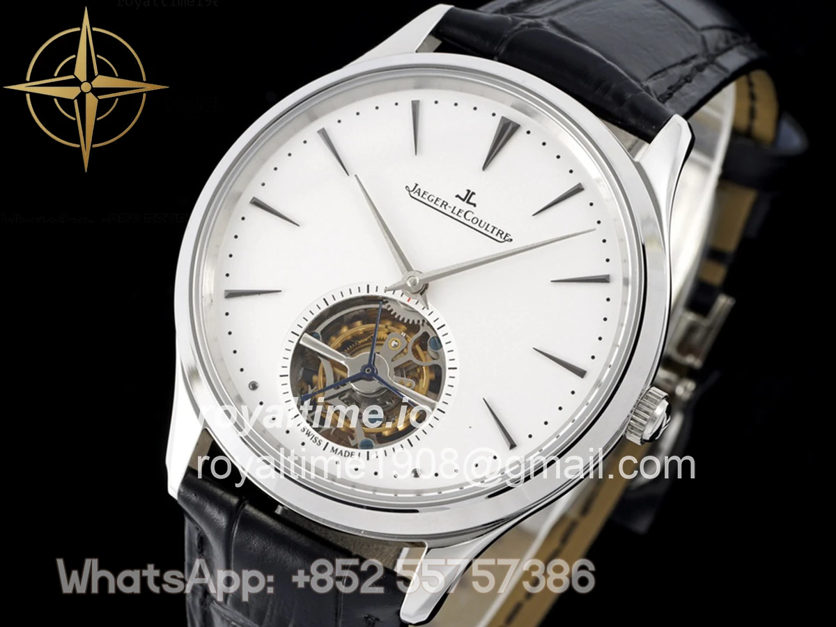 Jaeger-LeCoultre Master Control Tourbillon White Dial in Steel - Image 3