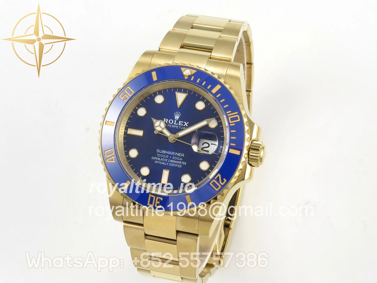 Rolex Submariner 41mm 126618 LB QF Blue Dial on YG Bracelet QF3235 - Image 3