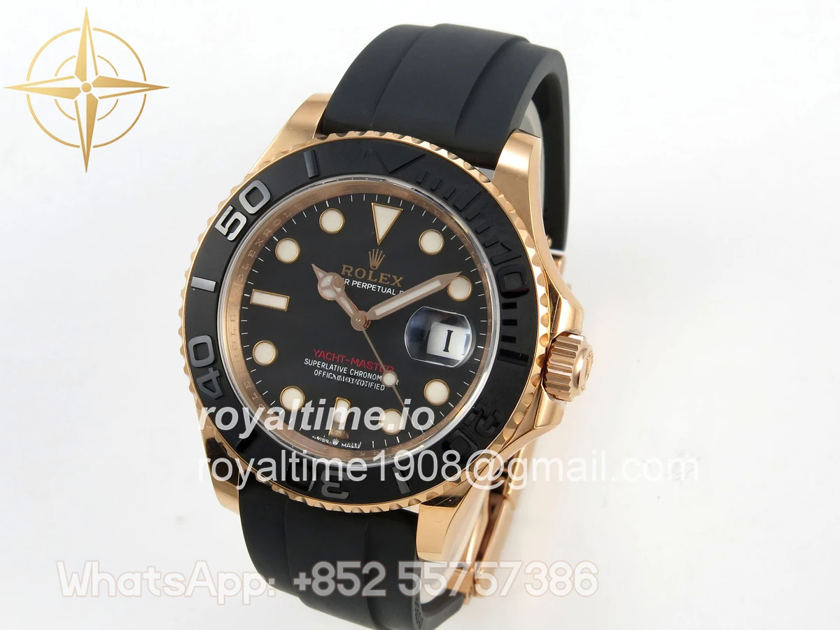 Rolex Yacht-Master 126655 SCF 3D Black Ceramic Bezel on Black Rubber Strap DD3235 - Image 3