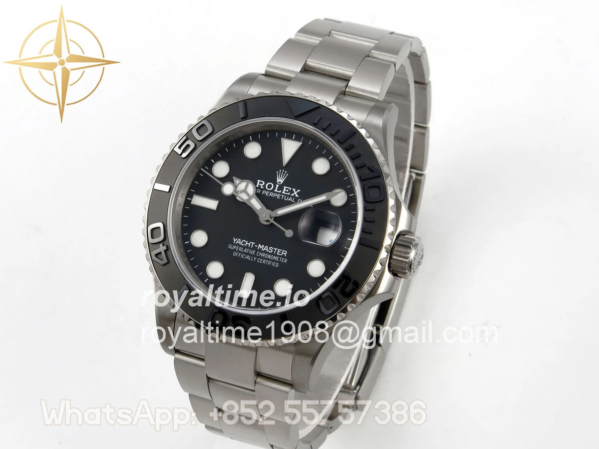 Rolex Yacht-Master 226627 Titanium QF Black Dial on Titanium Bracelet JH3235 V18 (Free Sprung) - Image 3