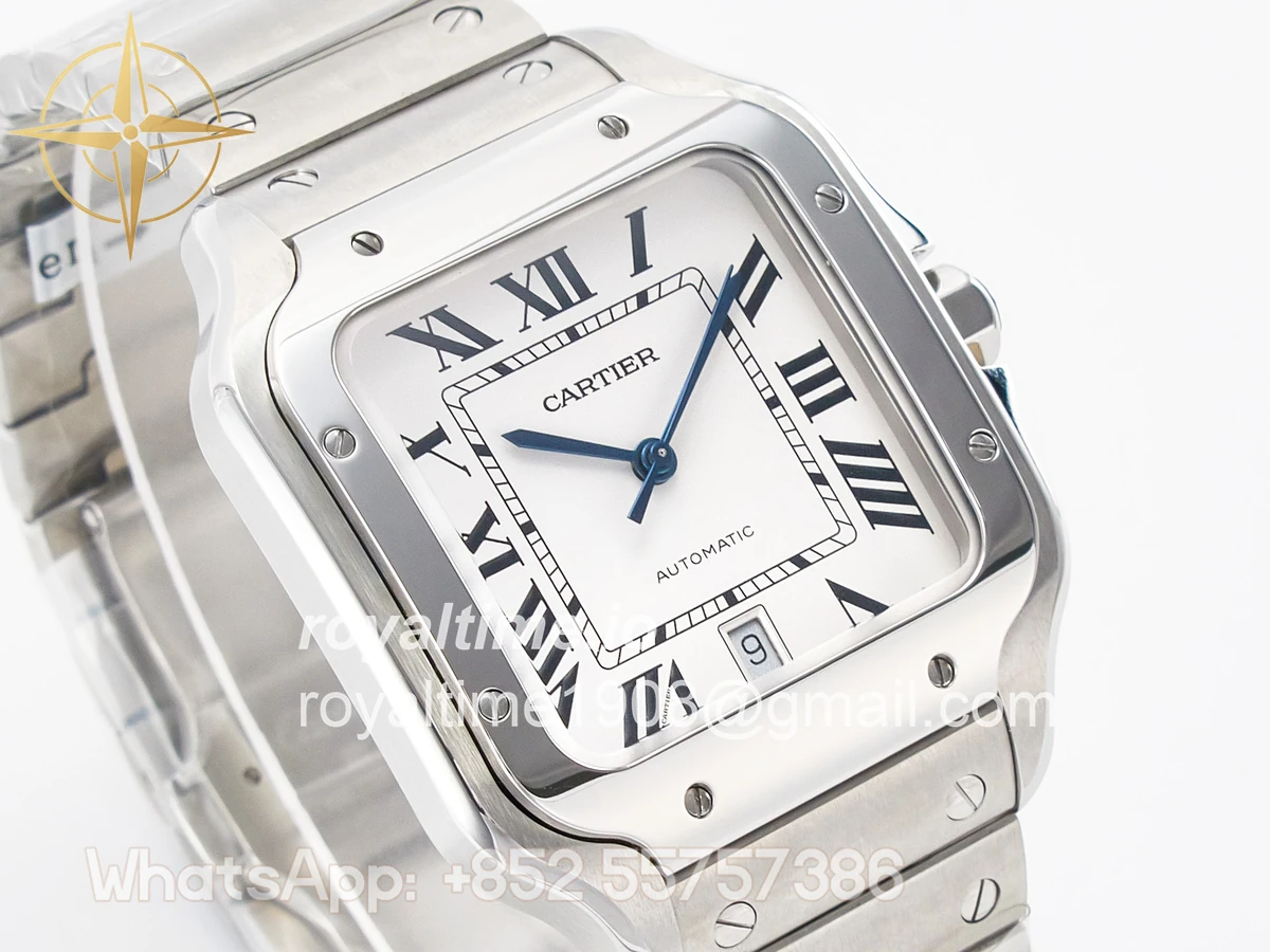 Cartier Santos de Cartier 40mm SS BVF White Dial on SS Bracelet MIYOTA 9015 - Image 3