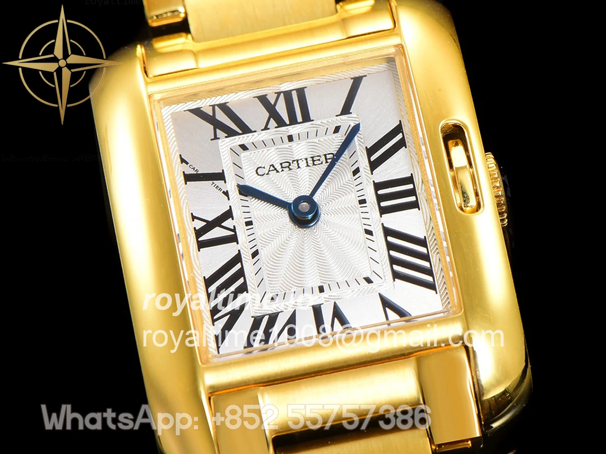 Cartier Tank Anglaise 30.2mm White Dial in Yellow Gold - Image 3