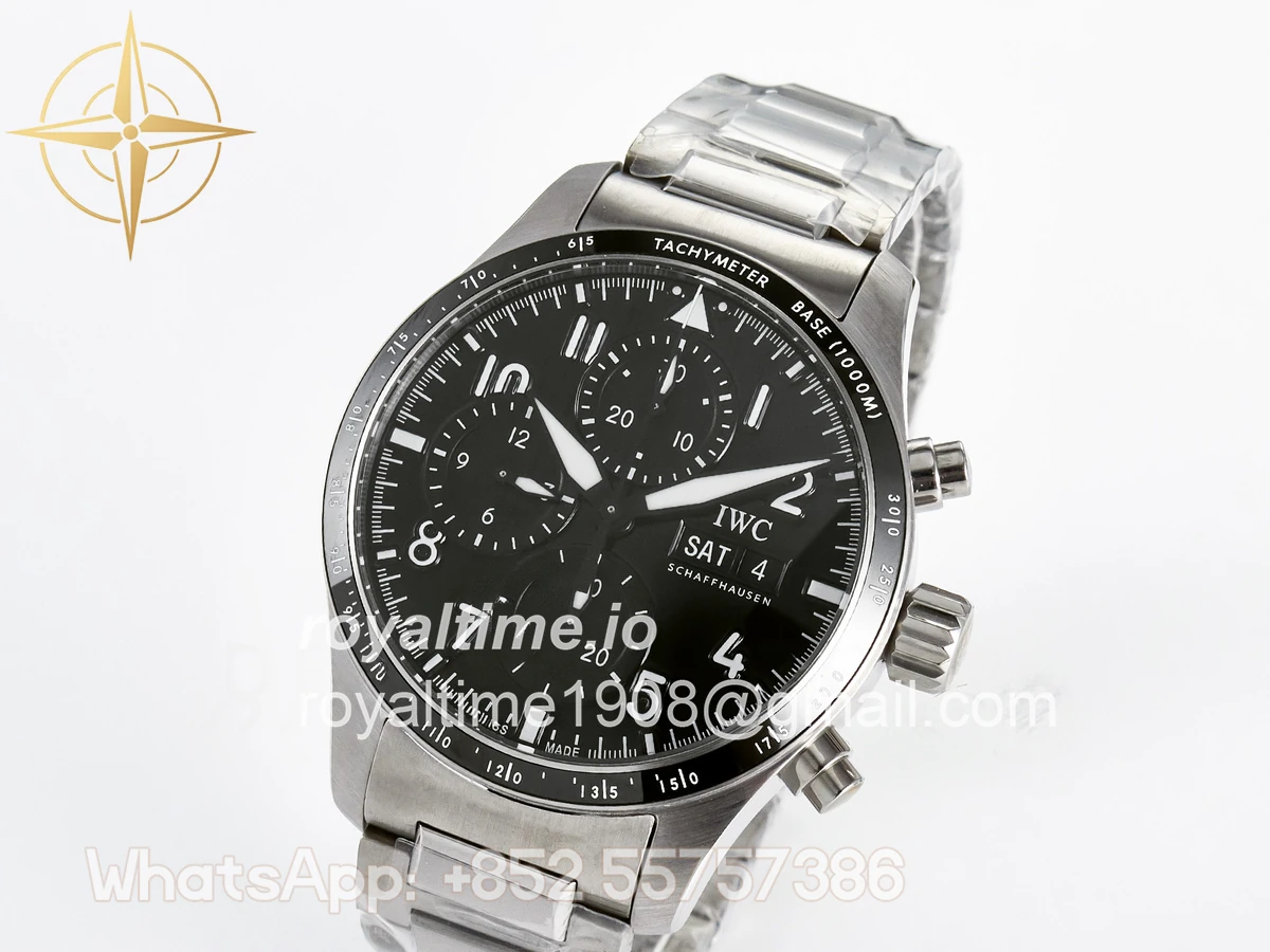 IWC Pilot’s Watch IW388307 BLSF Performance Chronograph 41mm Mercedes-AMG F1 Team SS Black Dial On Stainless steel bracelet A7750 to 69385 - Image 3