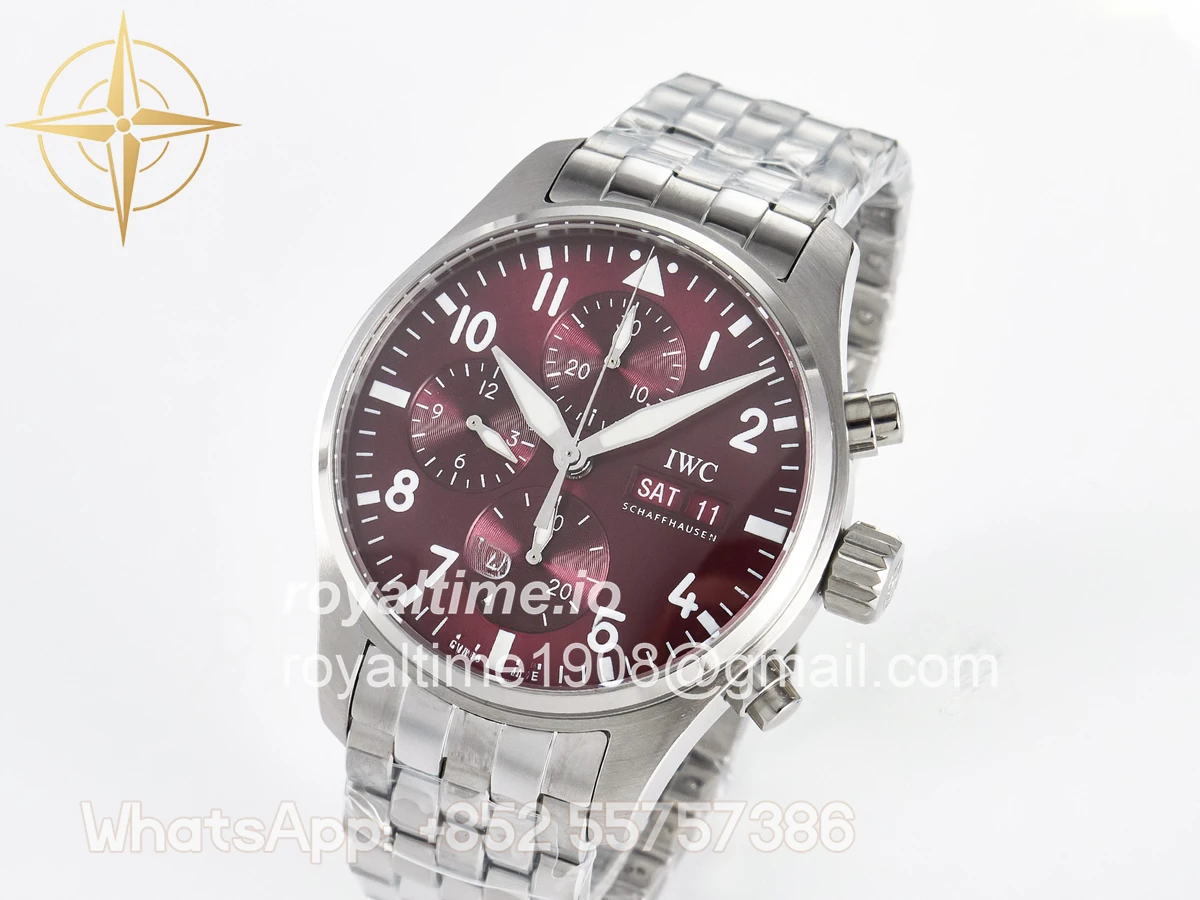 IWC Pilot’s Watch IW388107 BLSF Performance Chronograph 41mm Chinese New Year Special Edition SS Red Dial On Stainless steel bracelet A7750 to 69385 - Image 3
